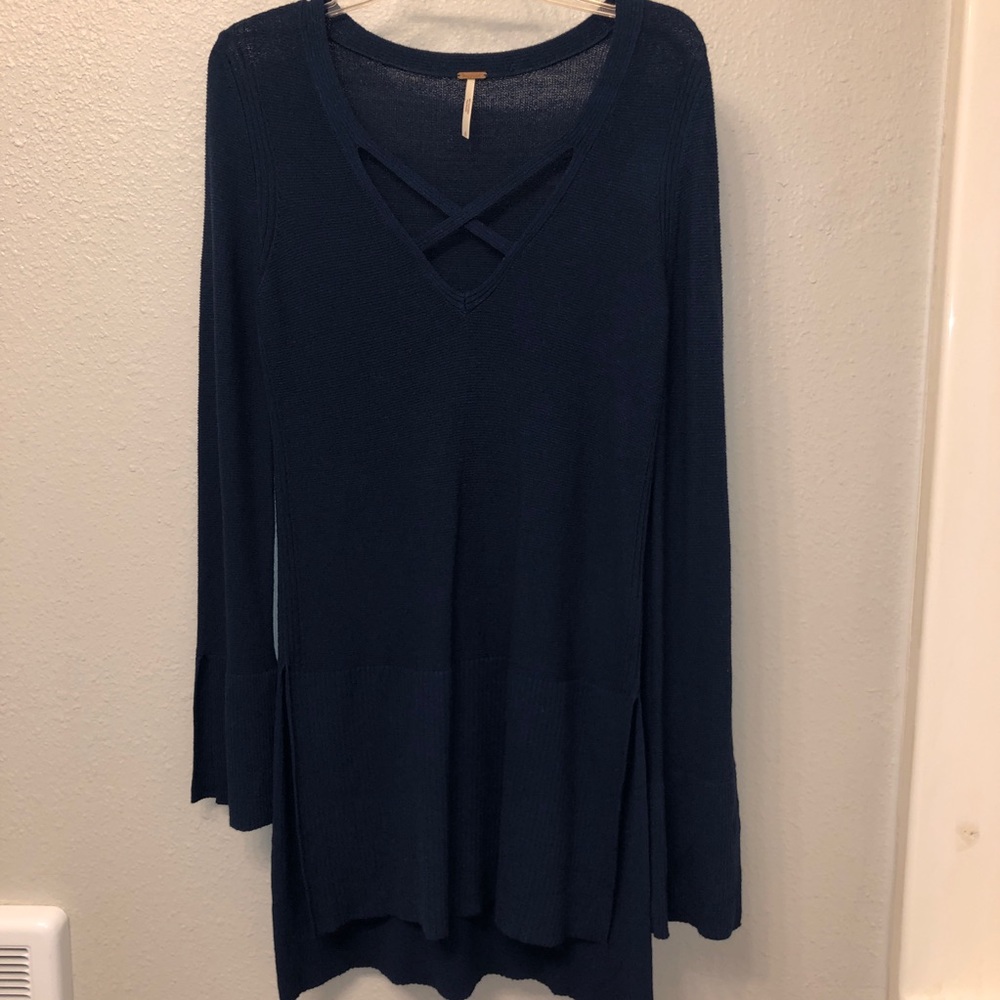 Free People Criss-Cross Tunic Dress - size S